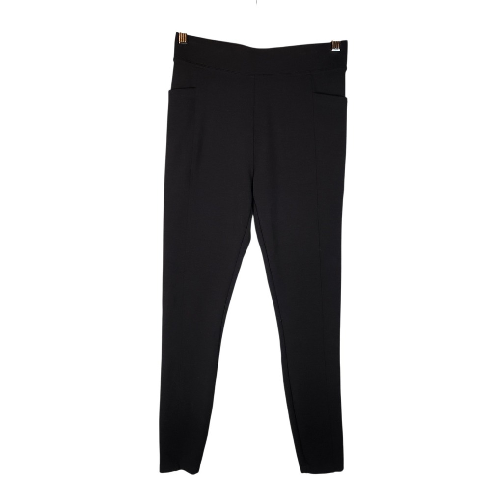 Wool& Terra Ponte Legging Small Black Merino Wool Blend High Rise Pockets